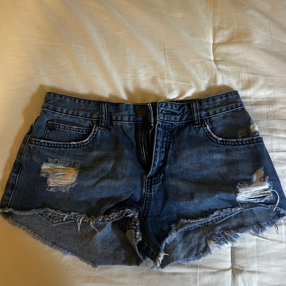 Billabong Distressed Denim Jean Shorts